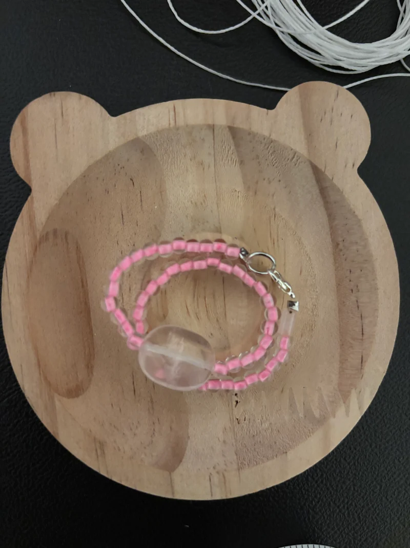 Rose quartz take off and put back on anklet 8 inch