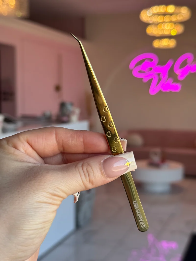 Gold Long Curve tweezer