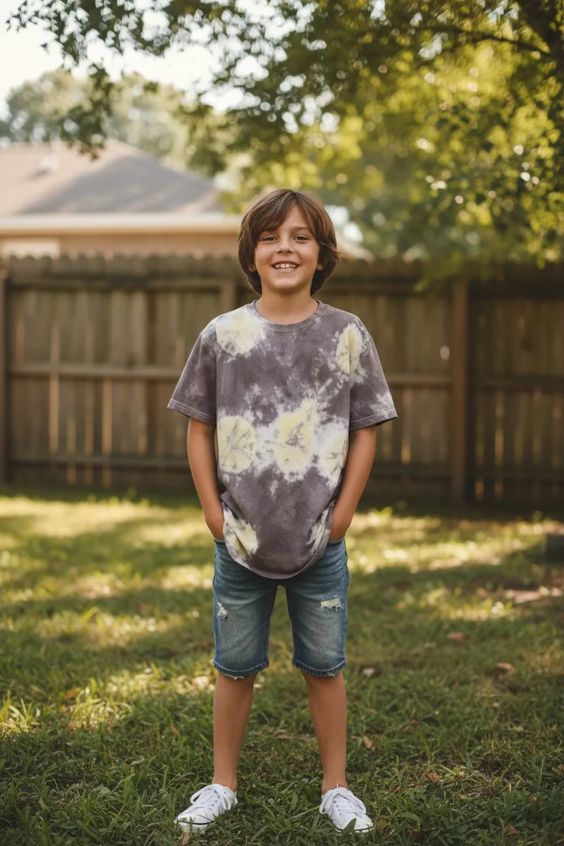 Kid large tie-dye shirt