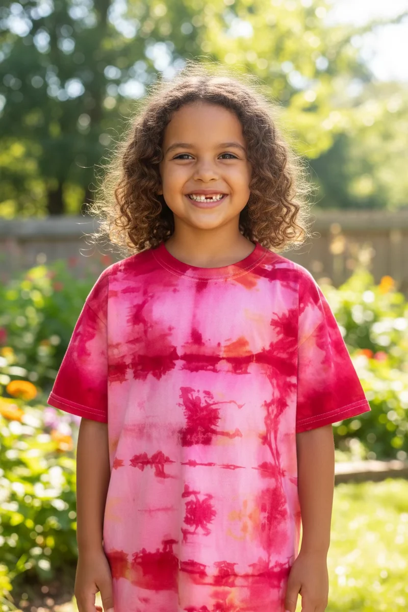 Kid large tie-dye shirt