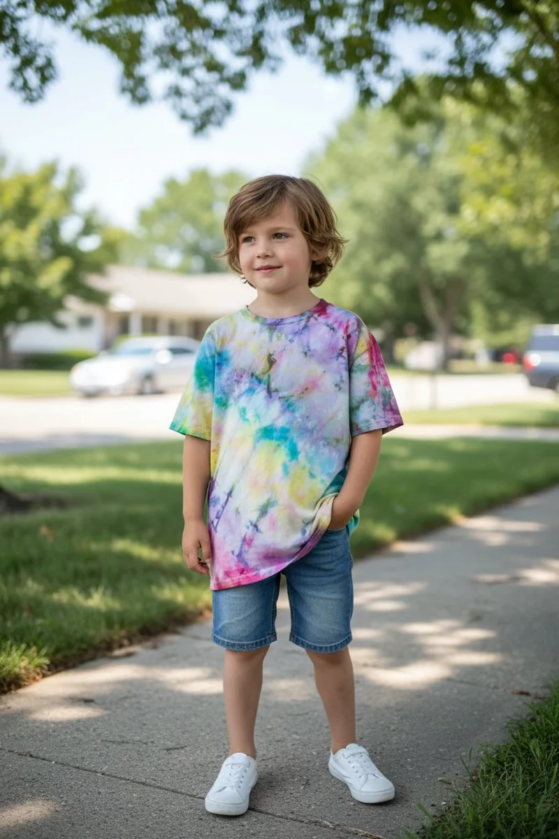 Kid tie-dye shirt size extra large