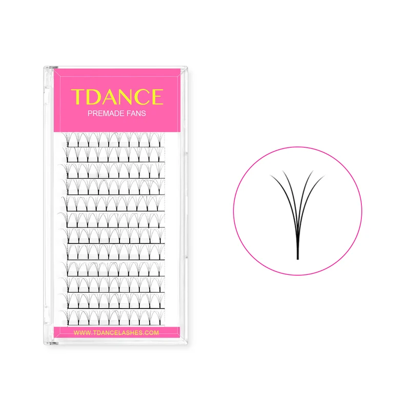 4D Premade Volume Fans Lashes 12 Rows (Long Stem)