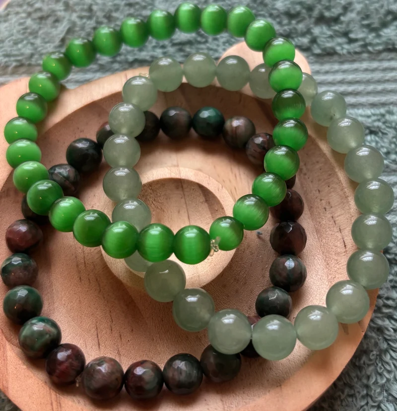 Three piece Green bracelet set