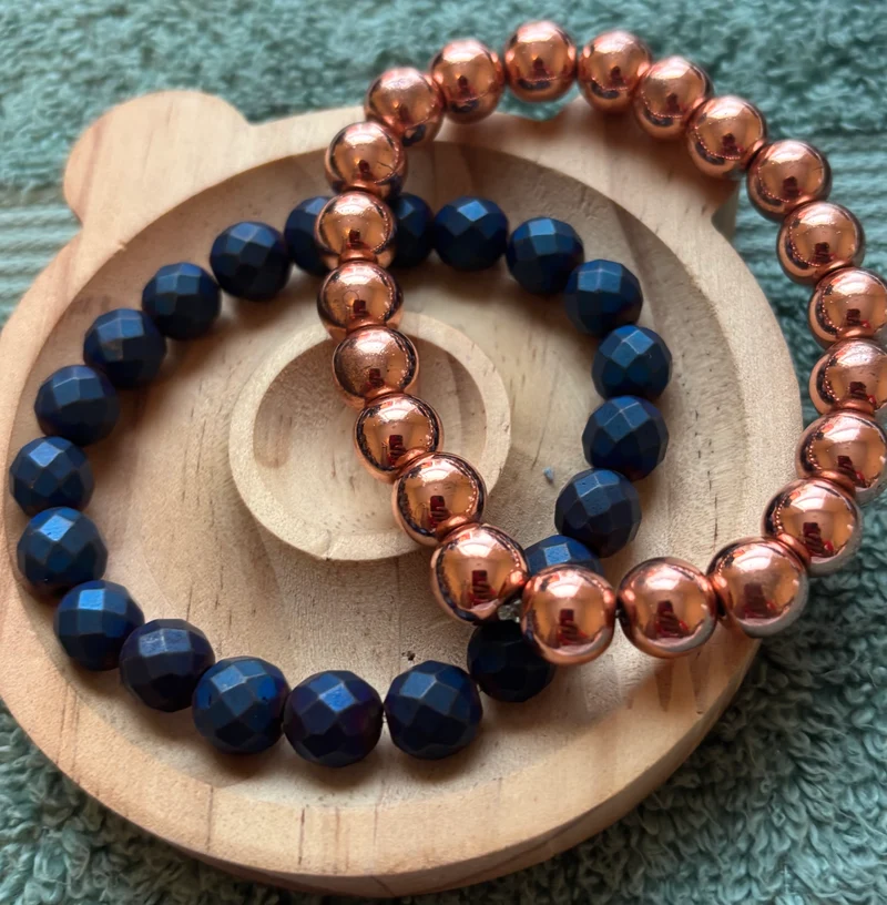 Hematite bracelets set