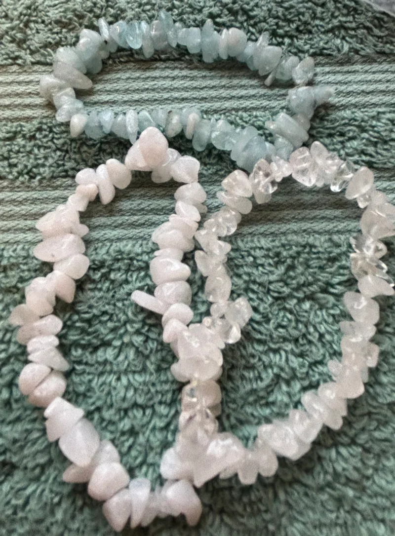 Three-piece gemstone bracelet set