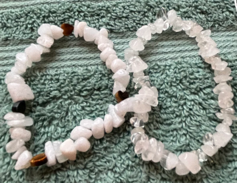 Two piece gemstone bracelet set