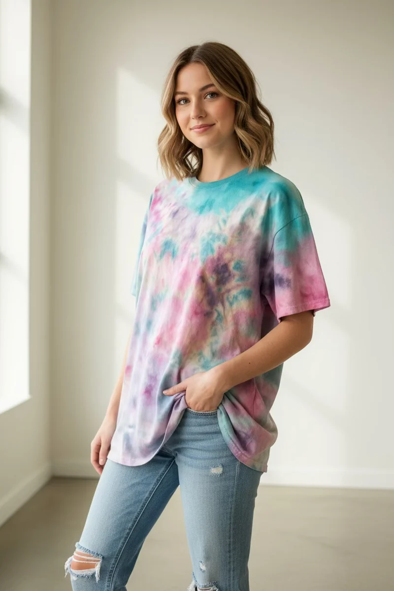 Extra large handmade tie-dye shirt