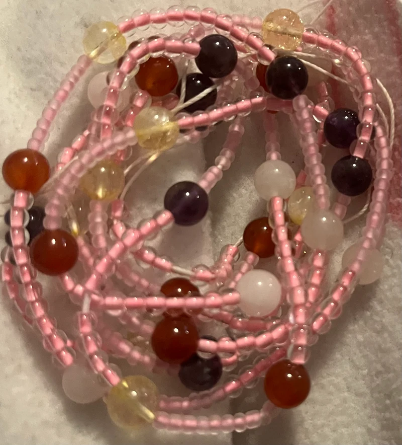 Gemstone waist bead
