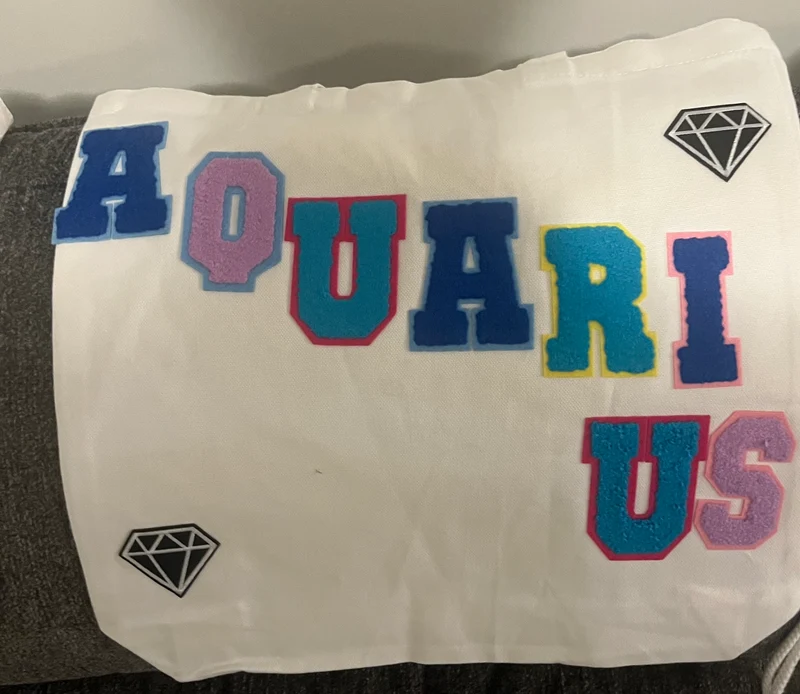 Aquarius zodiac sign large bag