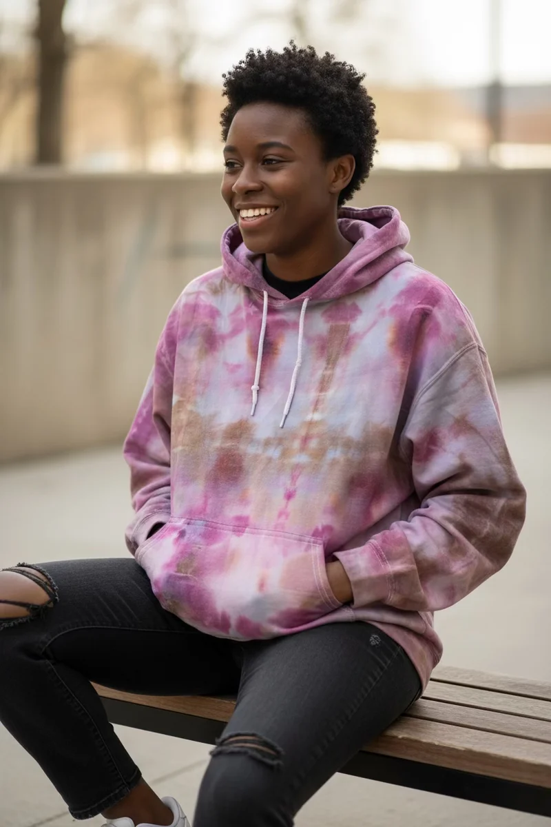 Handmade tie-dye hoodie