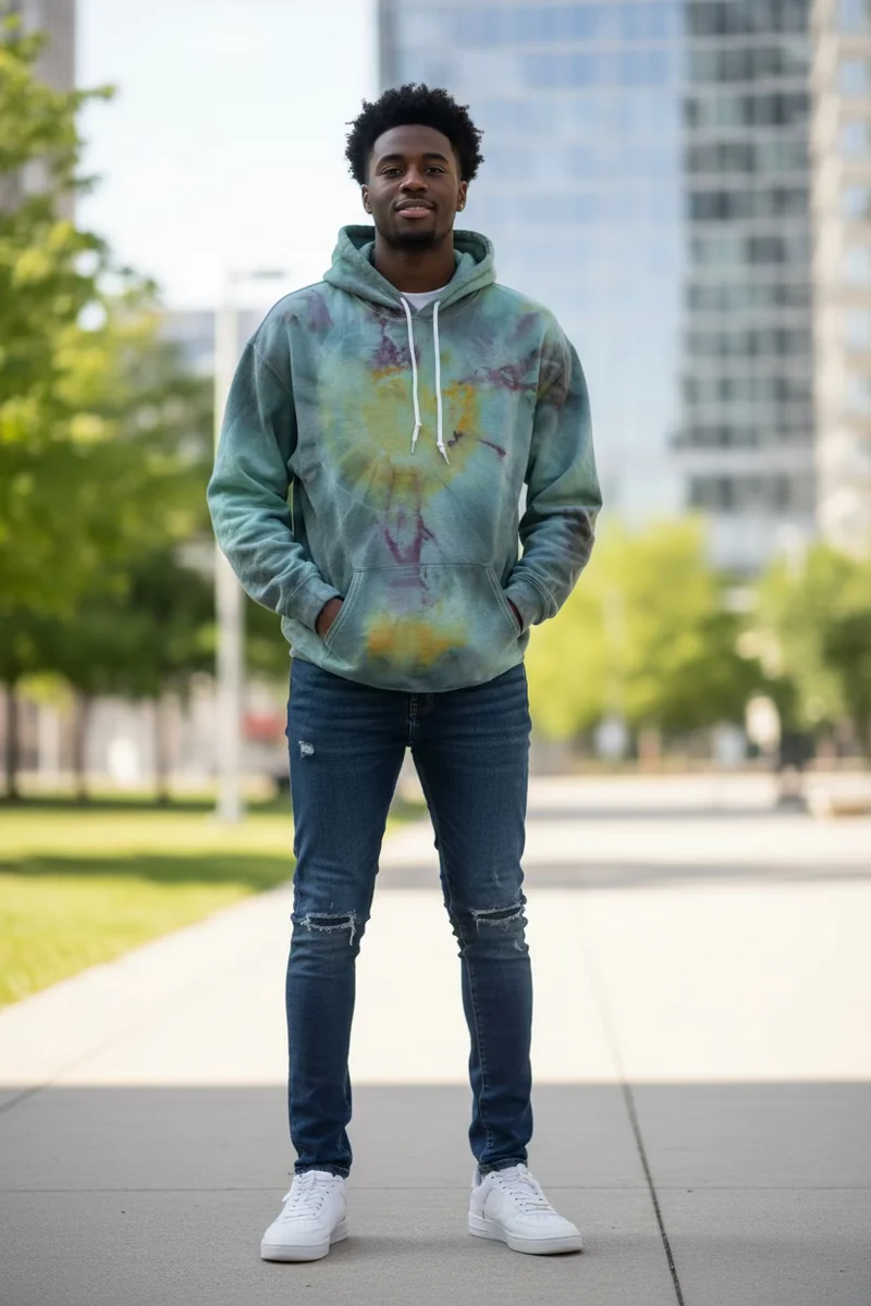 Handmade tie-dye hoodie