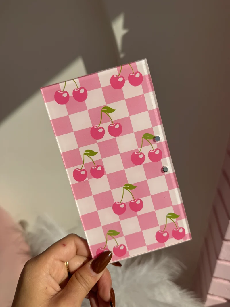 Pink Checkered Cherry title 🍒