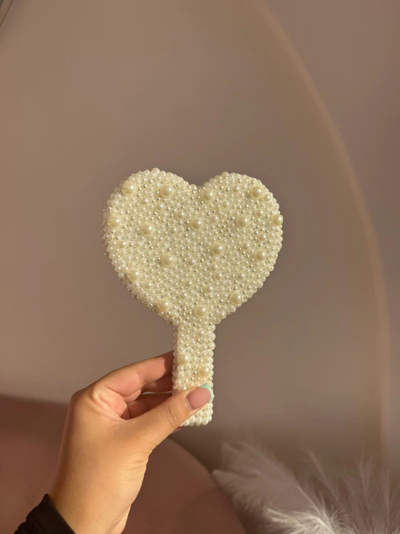 Pearl heart mirror ✨