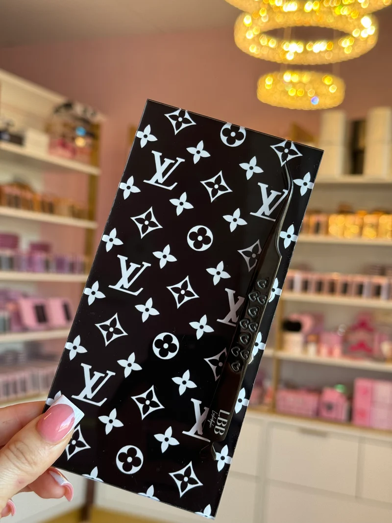 Inspired Black LV lash tile
