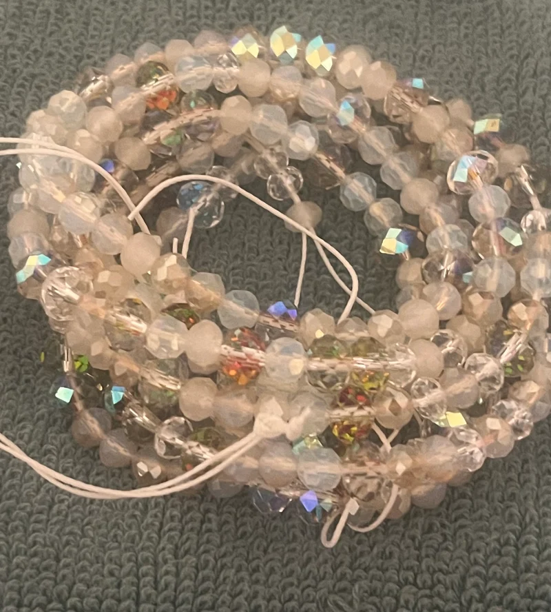 Sparkly 50 inch tie on waist bead