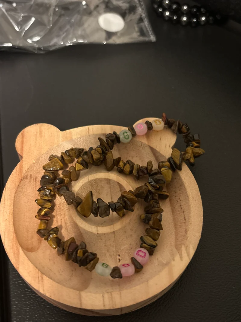 Tiger eye bracelet with the word God