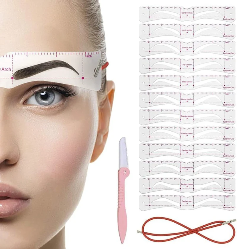 Augenbrauen Schablone | Symmetrische Brauen formen | Präziser Trimmer für Konturen | BrowSlay