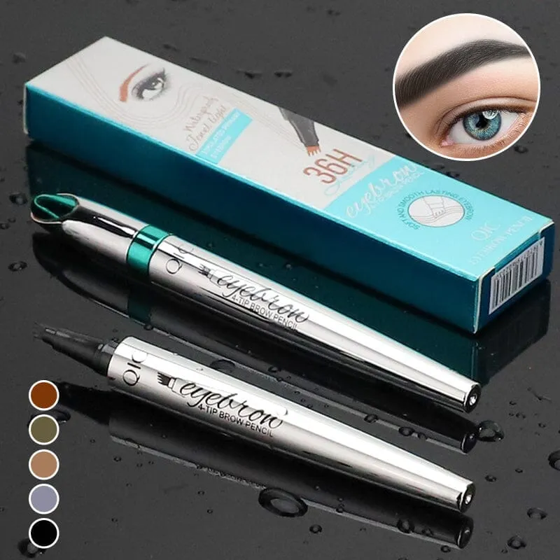 Augenbrauenstift | Wasserdichter 3D mit 4 Gabelspitzen | Microblading-Effekt | BrowFinesse
