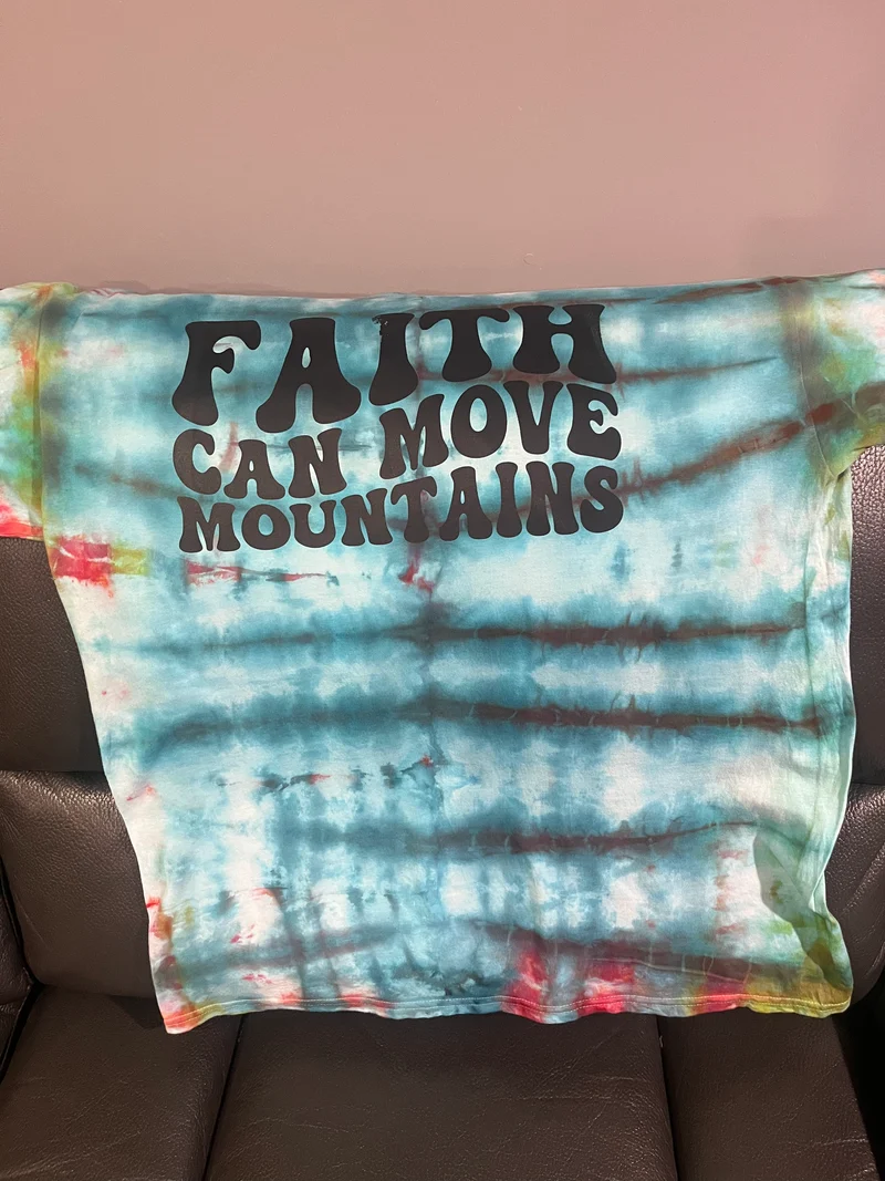 Faith adult extra large handmade tie-dye shirt
