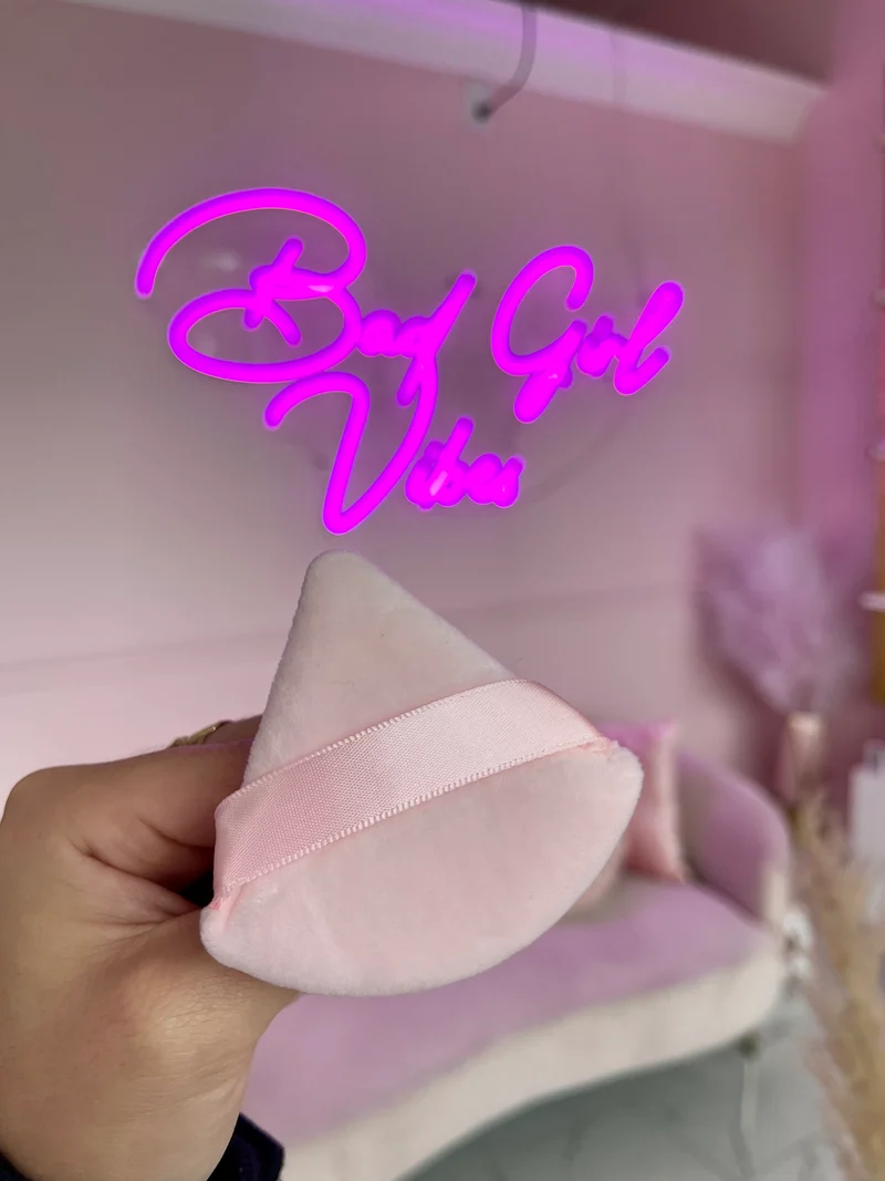 Pink Velour Puff