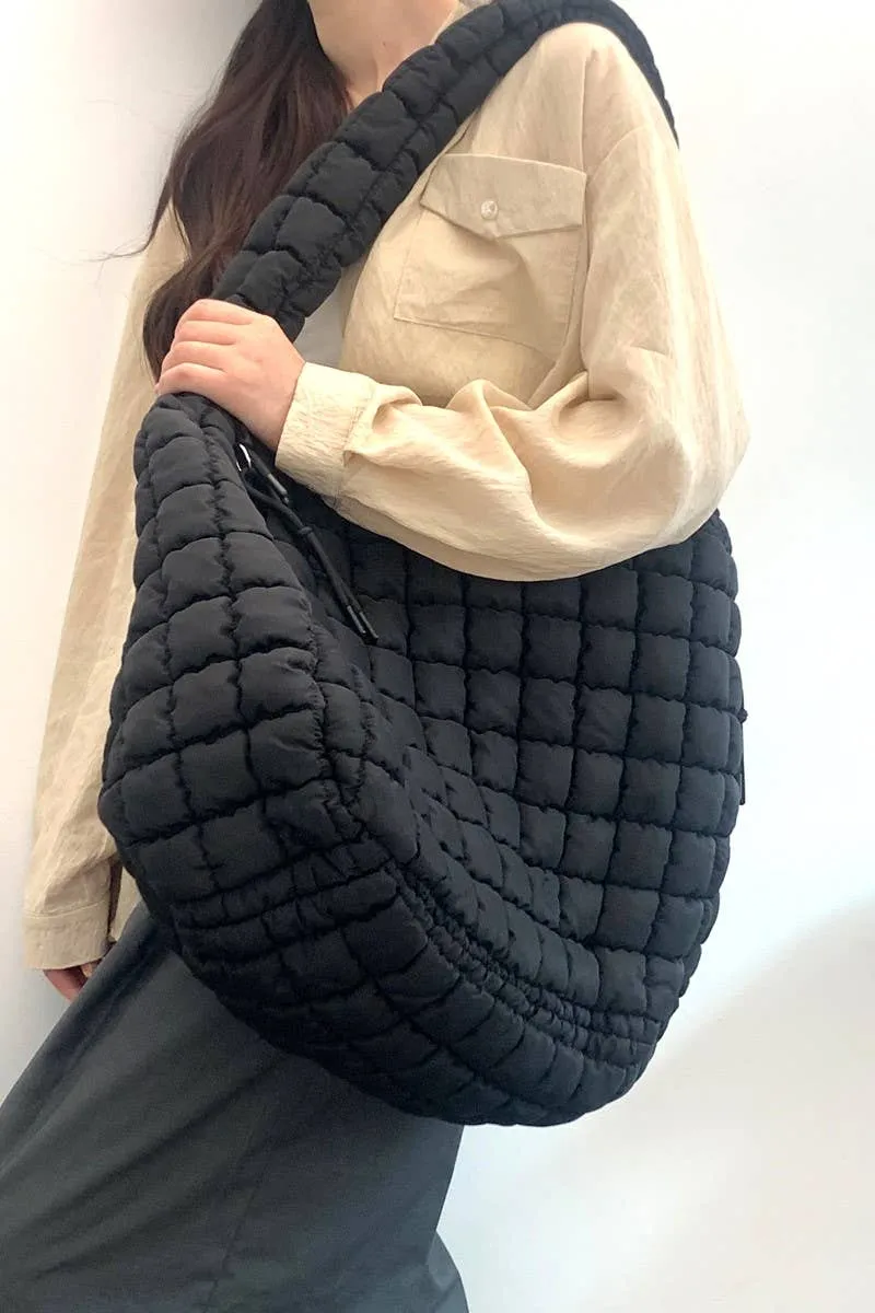 24 POPS Oversized Quilted Carryall Crossbody Bag
