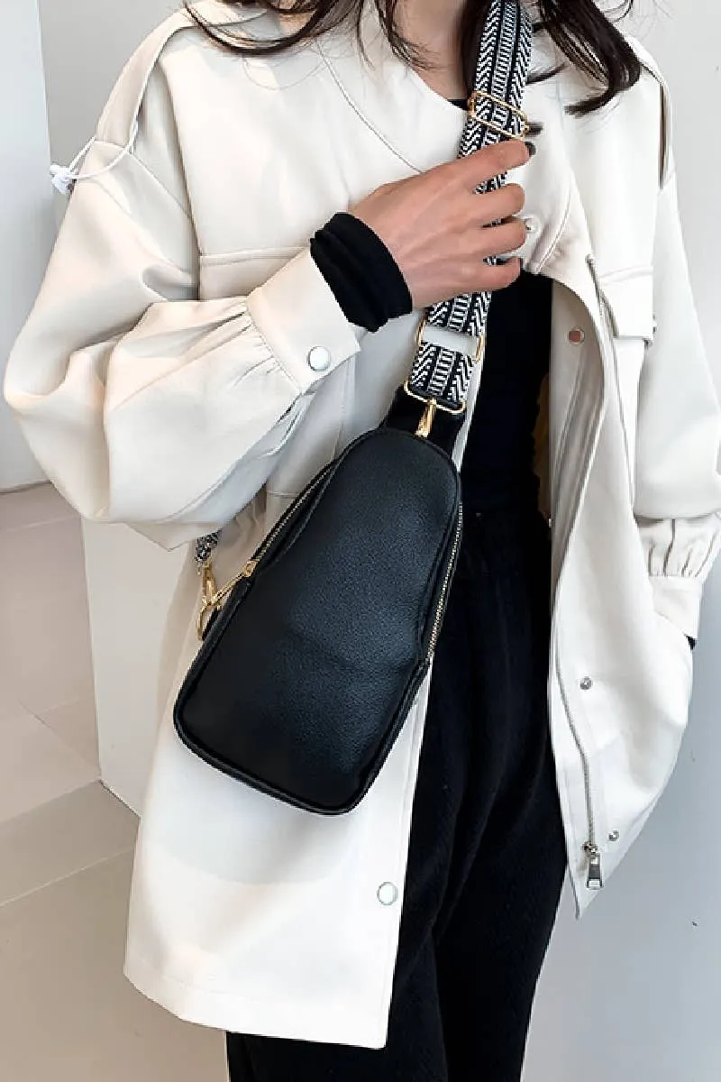 24 POPS Soft Vegan Leather Crossbody Sling Bag