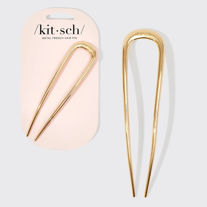 KITSCH Metal French Hair Pin 1pc- Gold