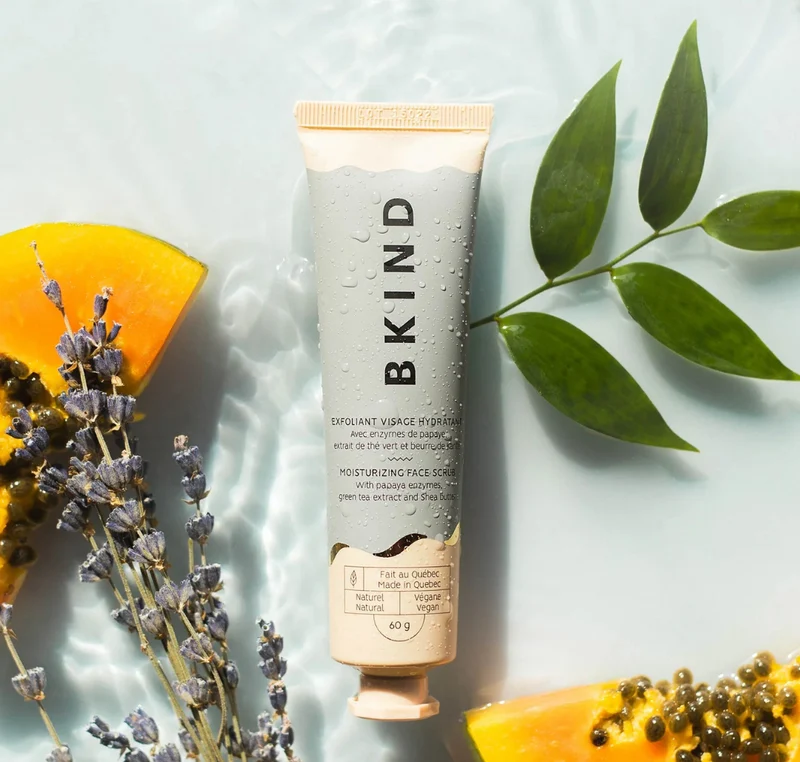 BKIND Moisturizing Face Scrub with papaya enzymes & green tea extract
