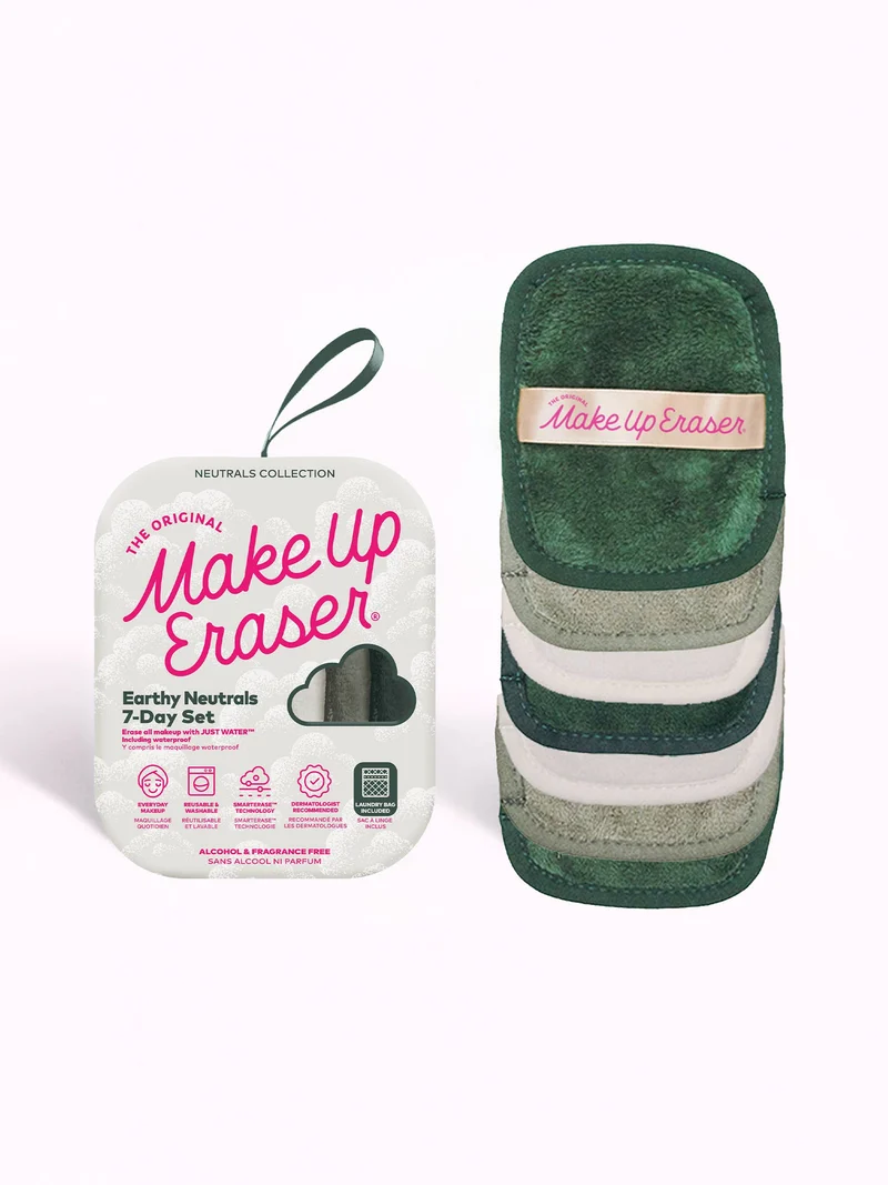 MakeUp Eraser Earthy Greens 7-Day Set | No Waste