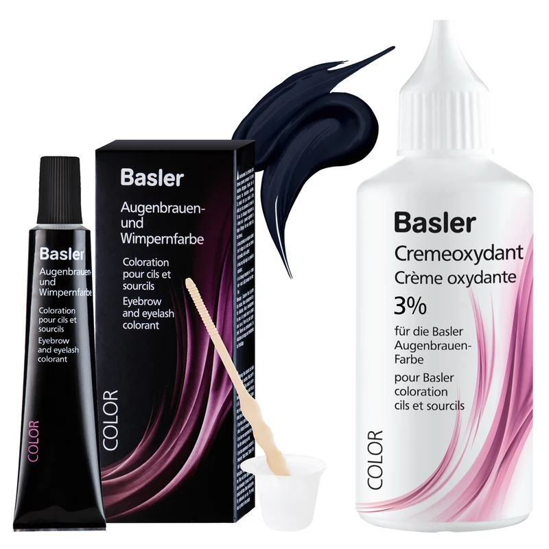 Basler Augenbrauen- und Wimpernfarbe Set blauschwarz