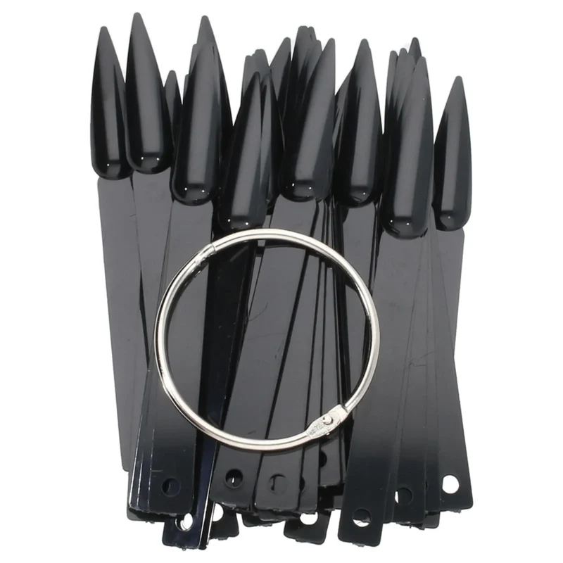 50er Tip-Acrylring Stiletto schwarz
