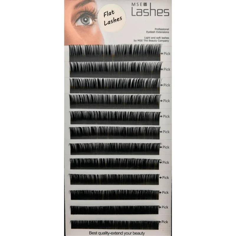 Seidenwimpern Flat Lashes Trays - D-Curl - 0,15 mm - 13 mm
