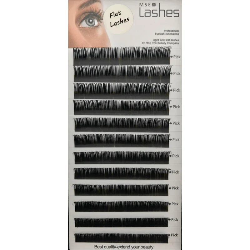 Seidenwimpern Flat Lashes Trays - D-Curl - 0,15 mm - 8 mm
