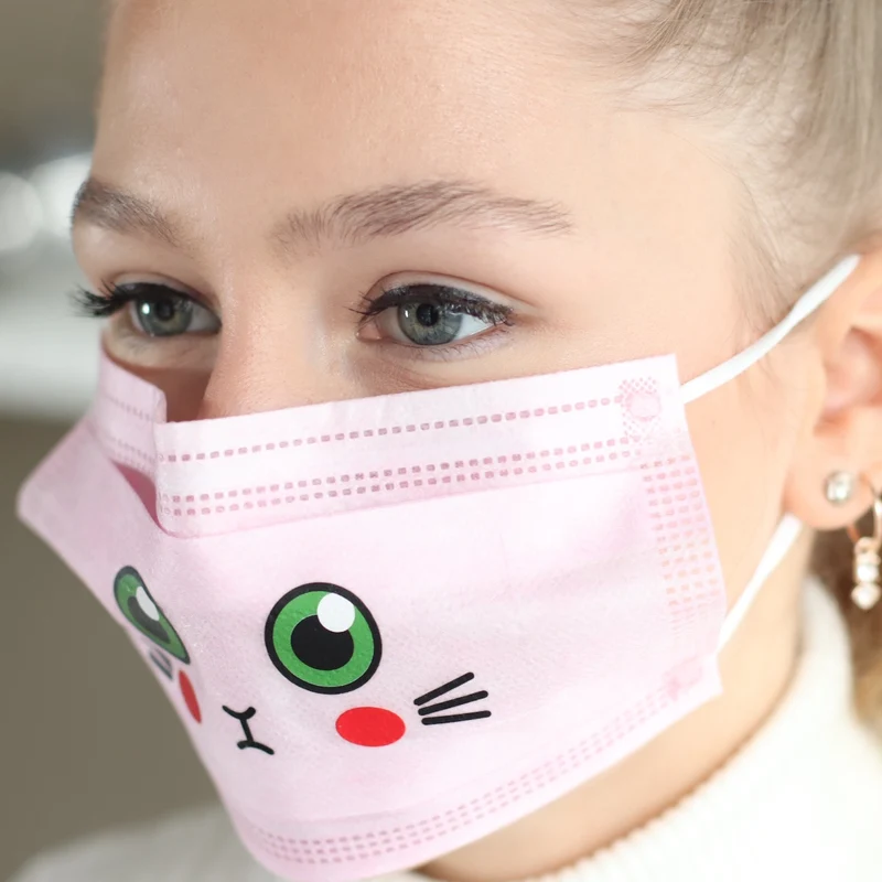 Gesichtsmaske Baumwolle in 3 lustigen Designmotiven