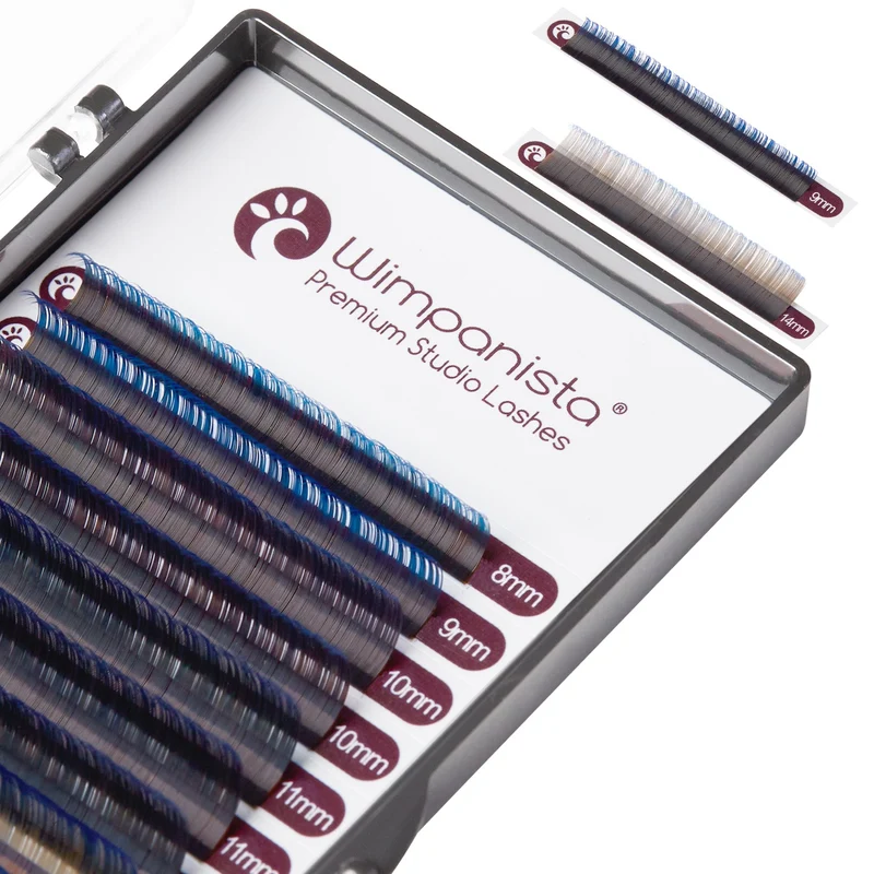Ombré Lashes Blau C Curl 0.07 mm Mix 8-15 mm