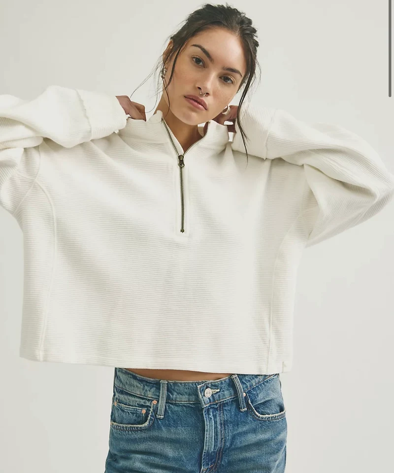 FREE PEOPLE CELESTE QUARTERZIP