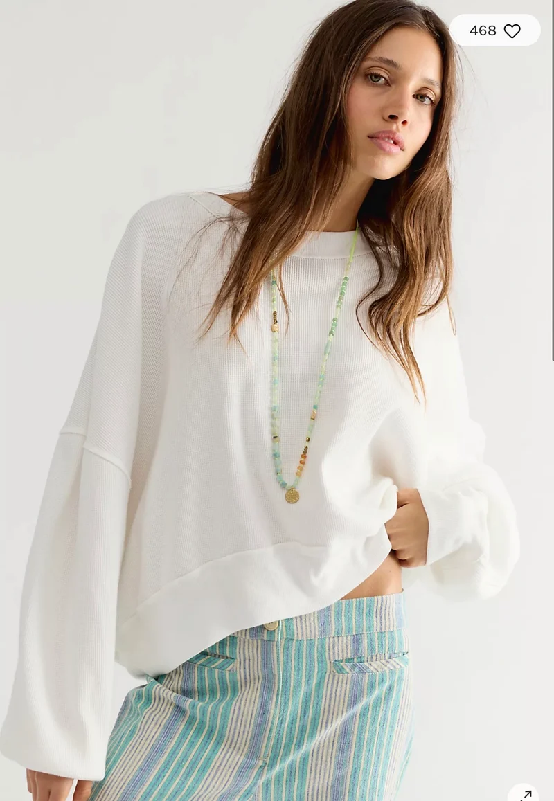 FREE PEOPLE SKYLINE TEE / CLEAN IVORY