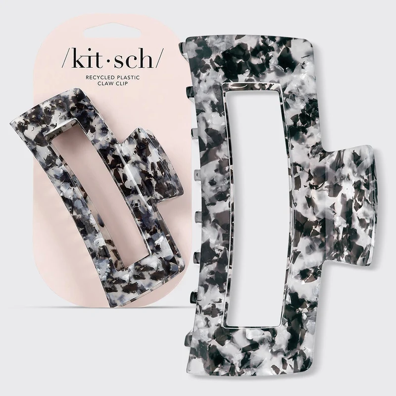 KITSCH Eco-Friendly Jumbo Open Shape Claw Clip - Black