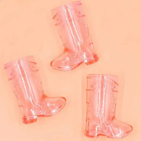 NPW Western Pink Boot Shot Glasses