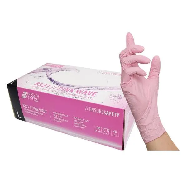 Nitrilhandschuhe, Gr. L - Pink Wave