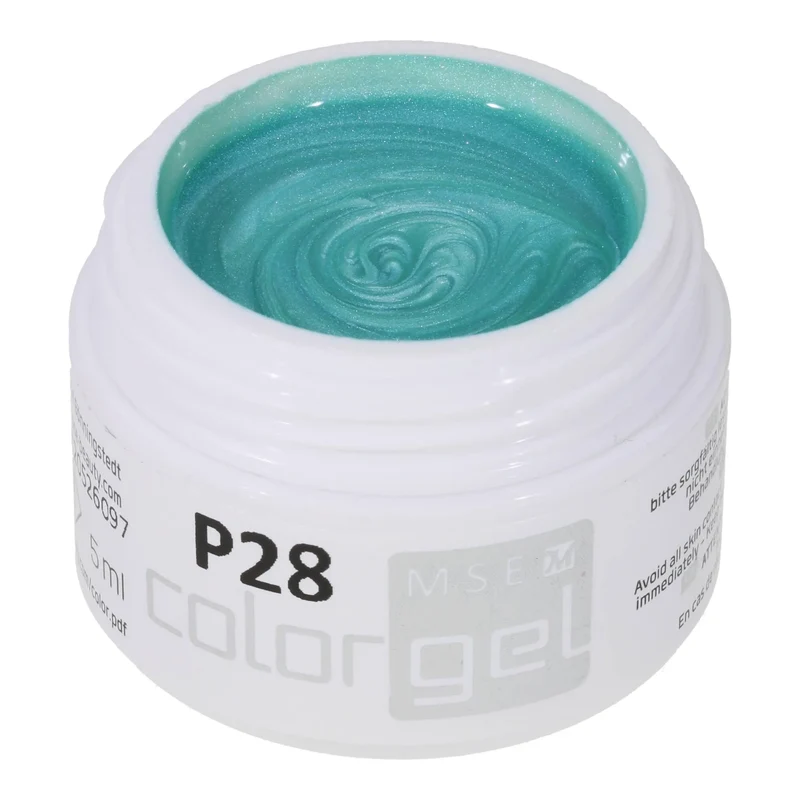 #P-28 Mother of Pearl EFFEKT Color Gel 5ml Blaugrün