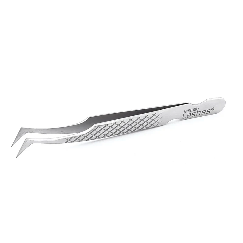 MSE Lashes: L-Type Cut Style Pinzette Diamond Grip. Satin-Finish