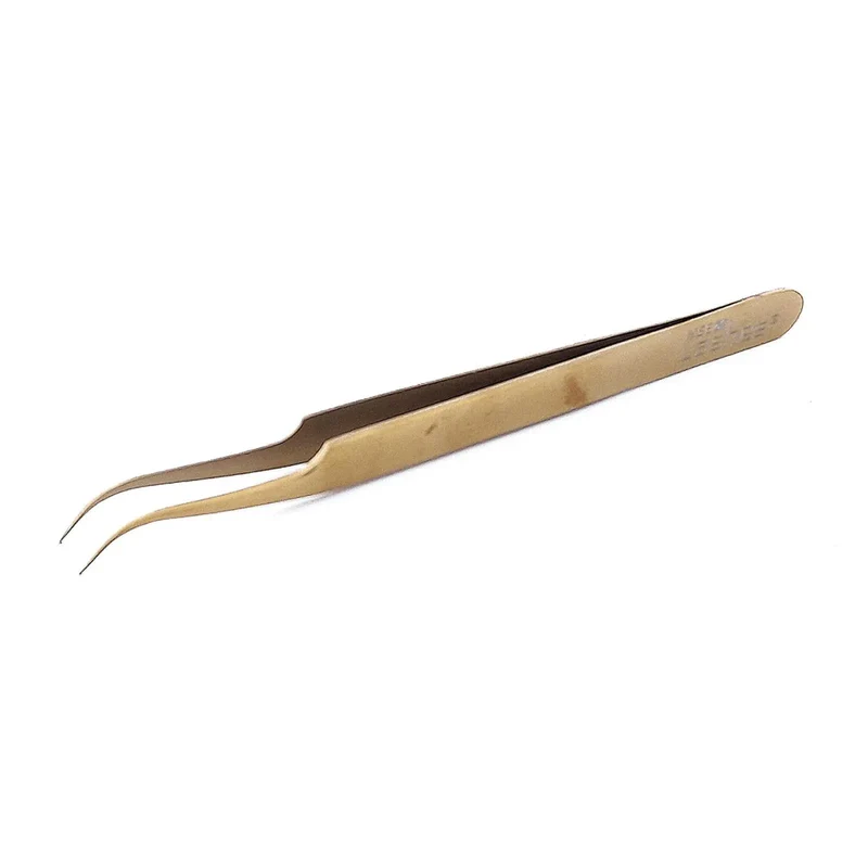 MSE Lashes: Strong Curved Pinzette, "Rose Gold"