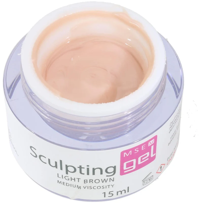 MSE-Gel 819: Schablonen Gel light brown mittelviskose / Sculpting light brown medium-viscosity 15ml