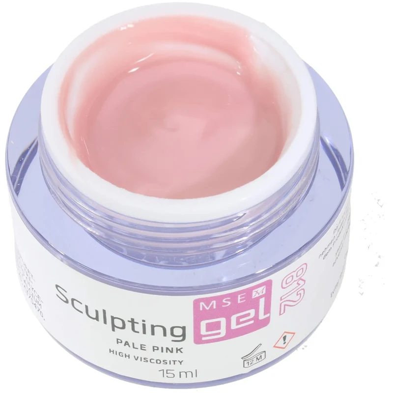 MSE-Gel 812: Schablonen Gel blass pink, hochviskose / Sculpting pale pink high-viscosity 15ml