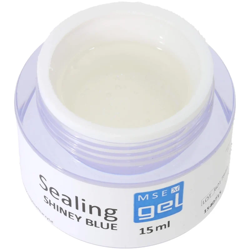 MSE-Gel 407: Hochglanzgel MSE Shiney mit dezenten Blauglitter / Sealing shiney blue 15ml