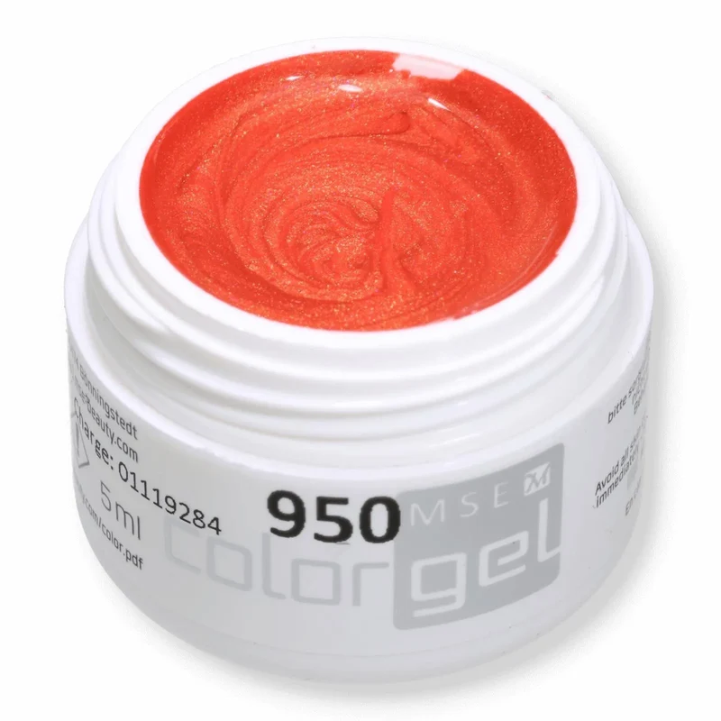 #950 EFFEKT Farbgel 5ml Orange mit Goldschimmer