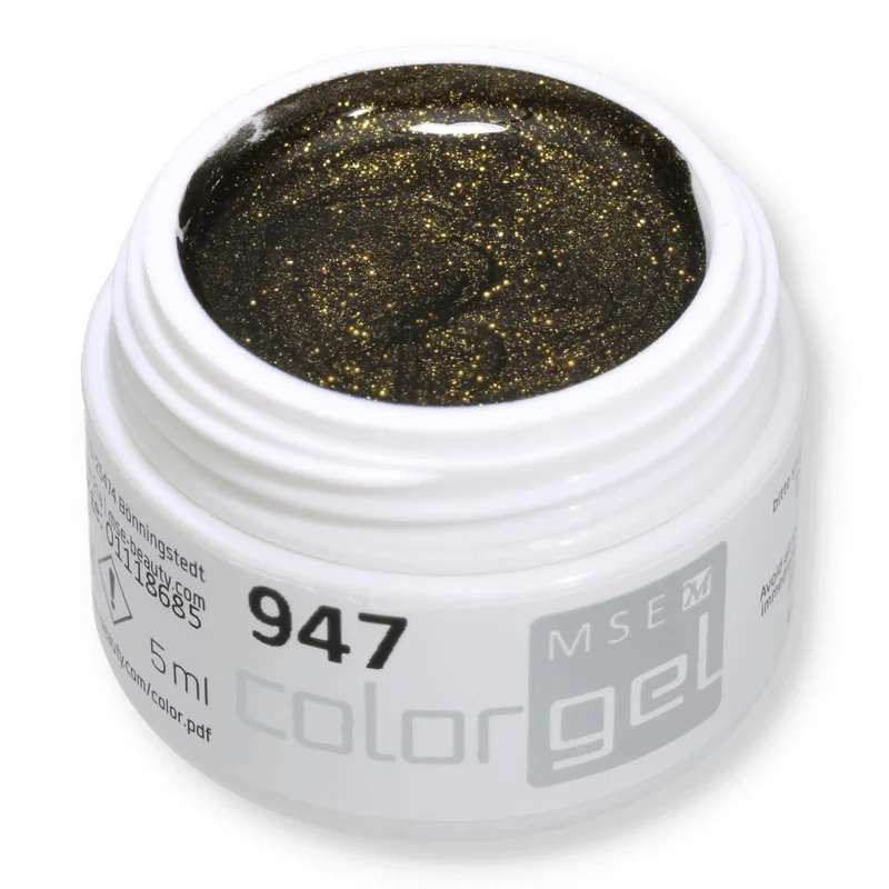 #947 EFFEKT Farbgel 5ml grün mit Multi Glitter