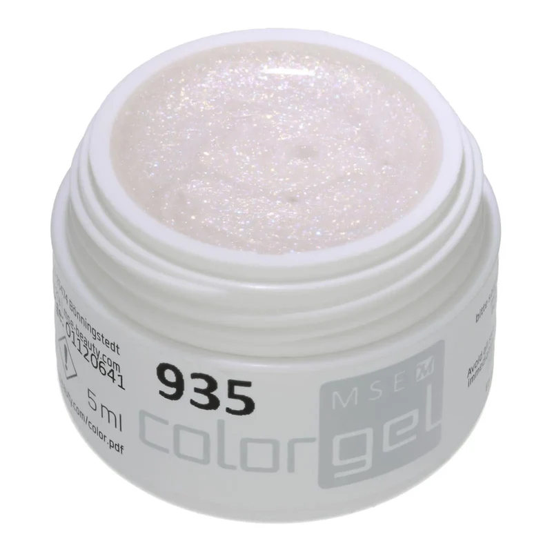 #935 Effekt Farbgel 5ml Weiss mit feinem Multiglitter