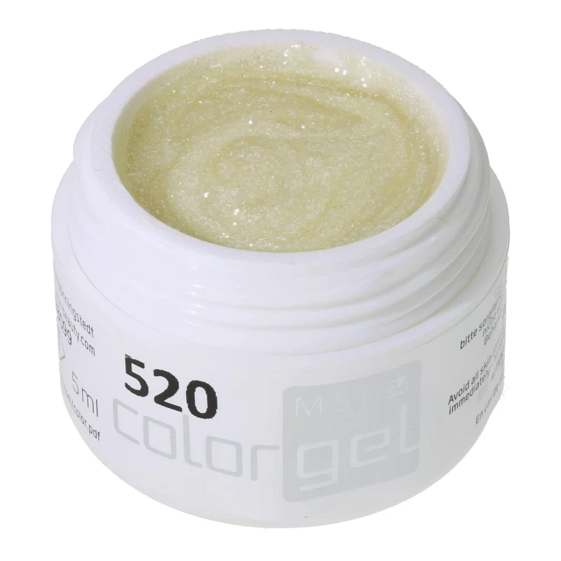 #520 Premium-GLITTER Color Gel 5ml Klar Glitter
